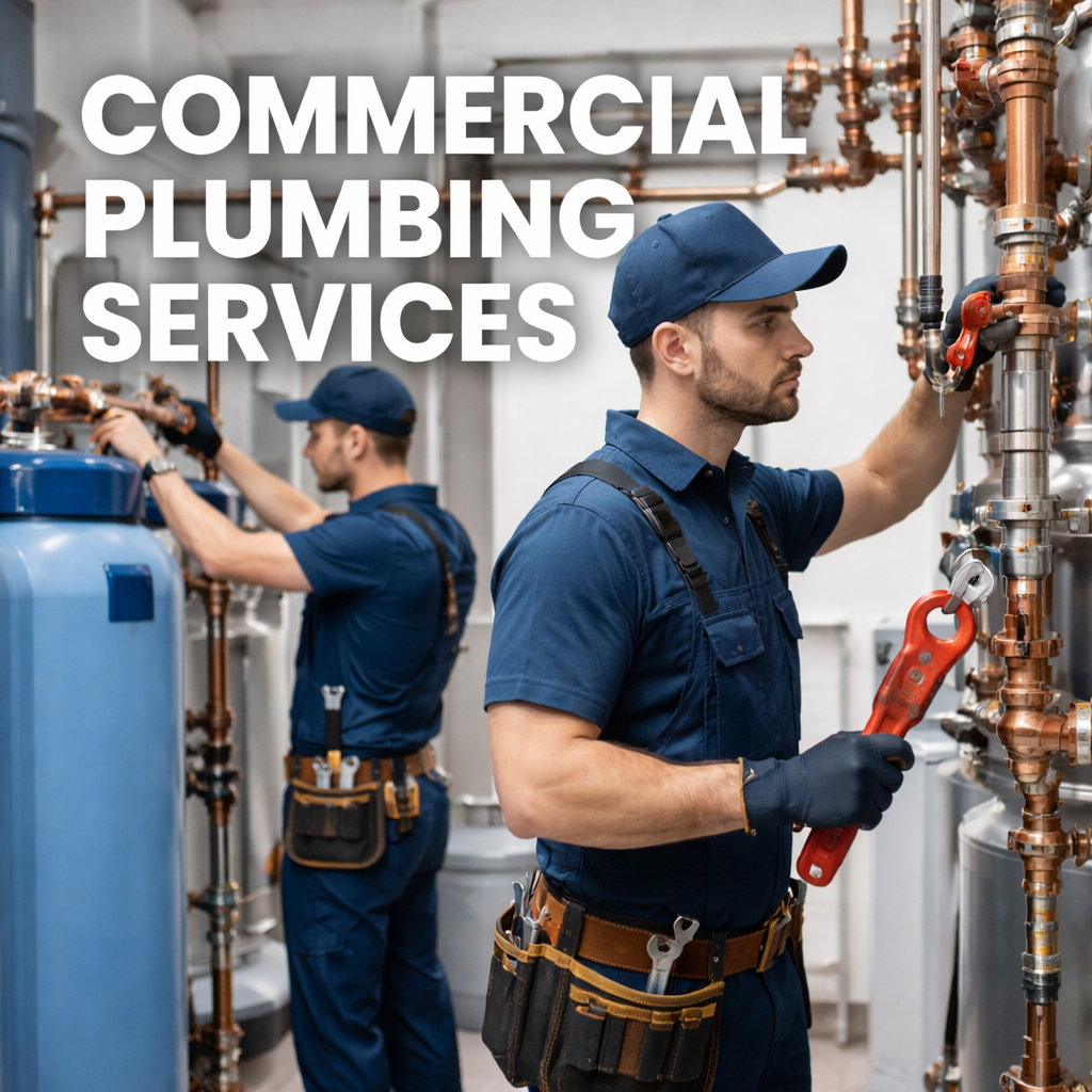 Commercial plumbing services in Los Angeles with licensed plumbers servicing industrial water heaters and copper piping