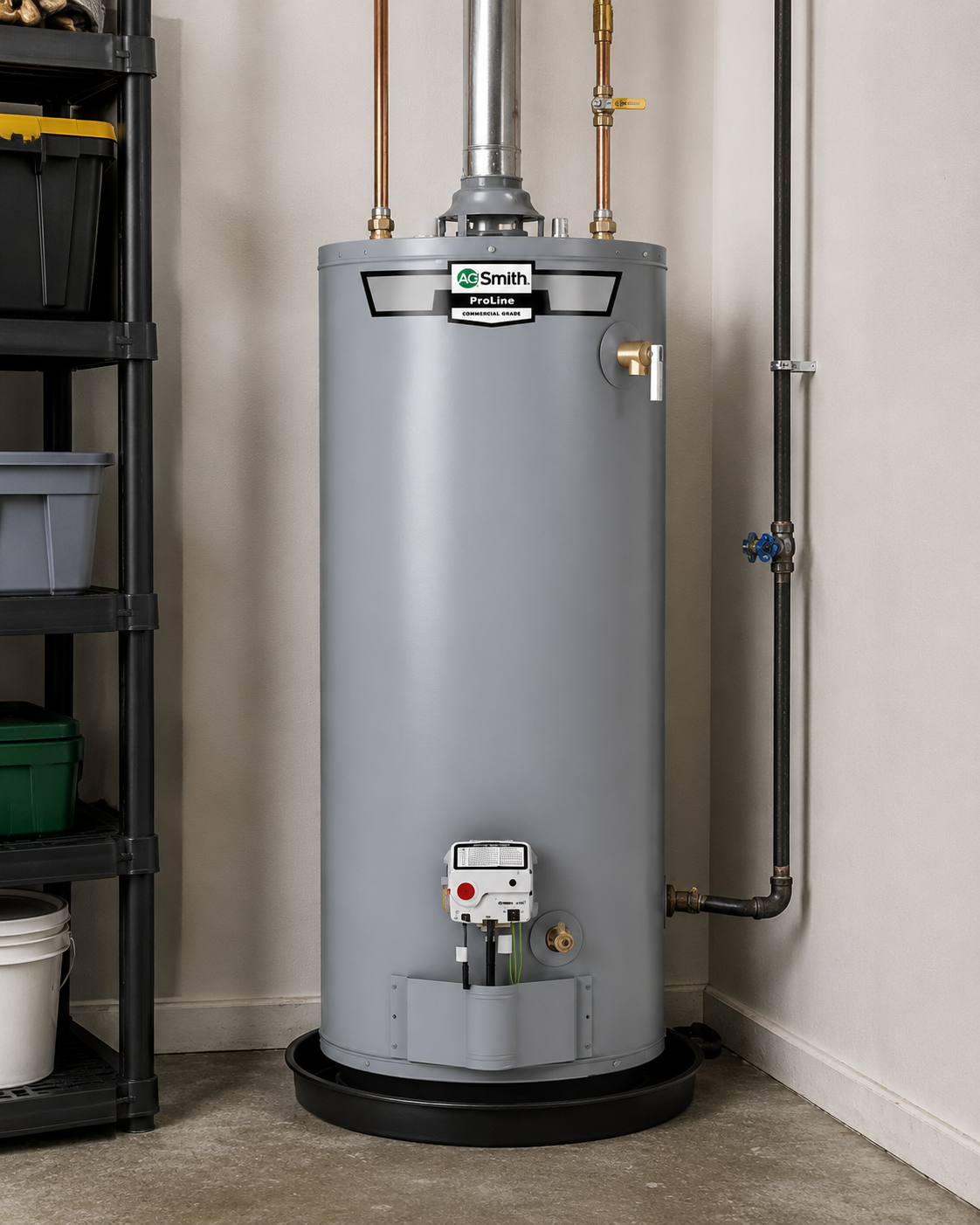 Tank water heater installation