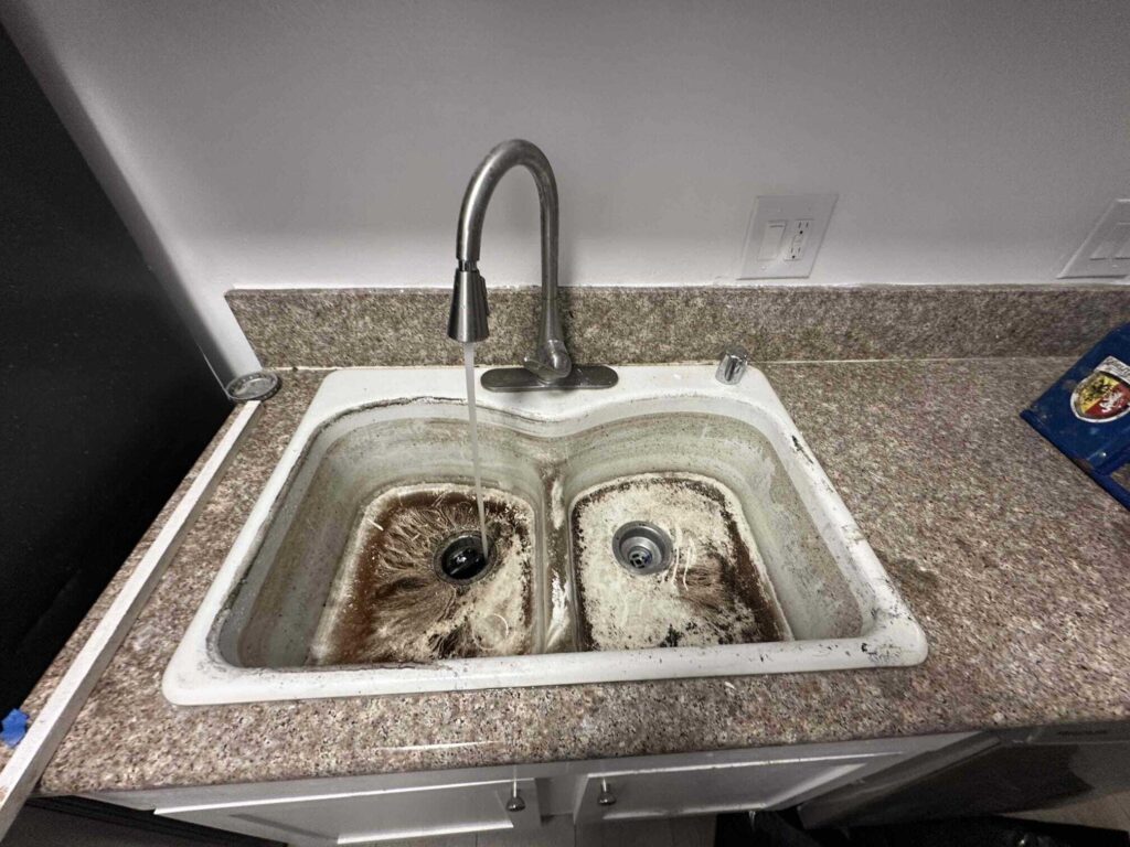 Clogged Drain in Marina del Rey — before