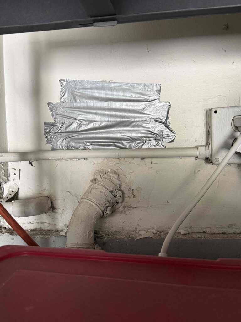 Pipe Leak in Woodland Hills — before