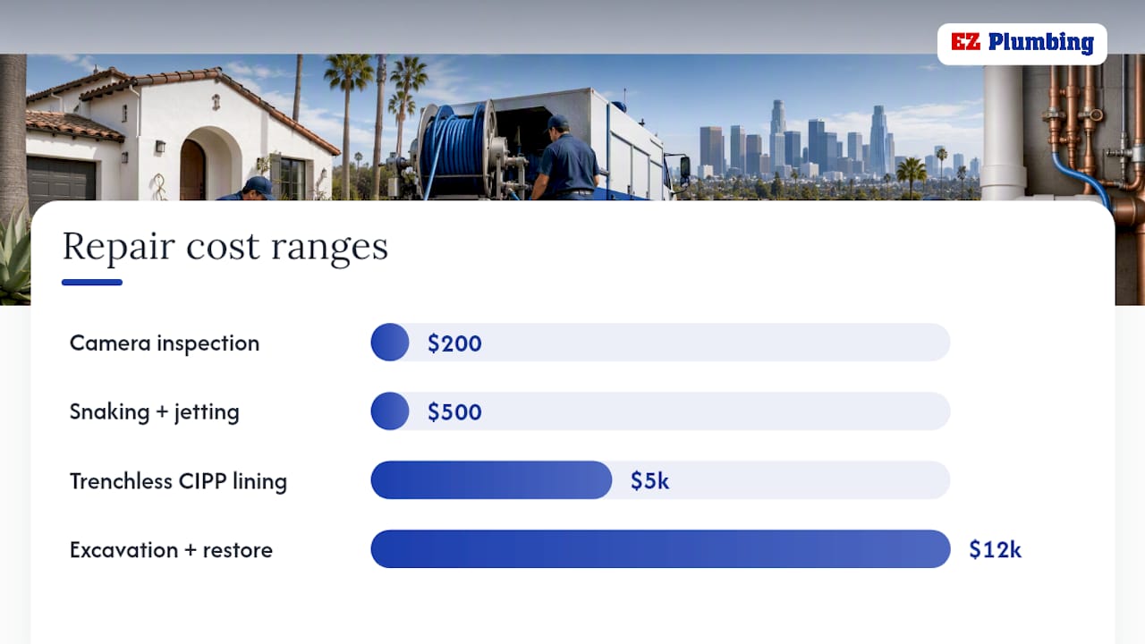 Cost comparison of sewer root removal and repair methods