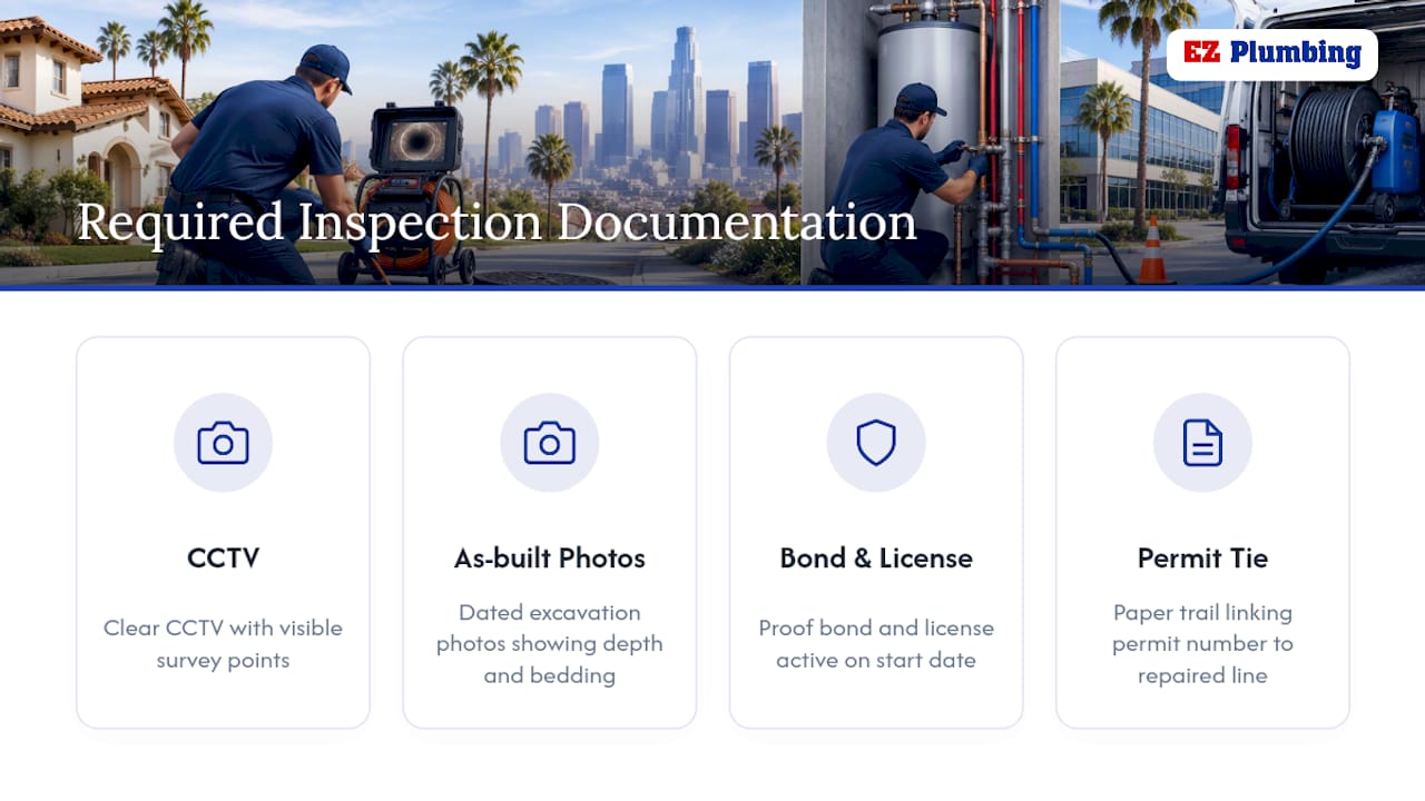 Four sewer inspection documentation requirements