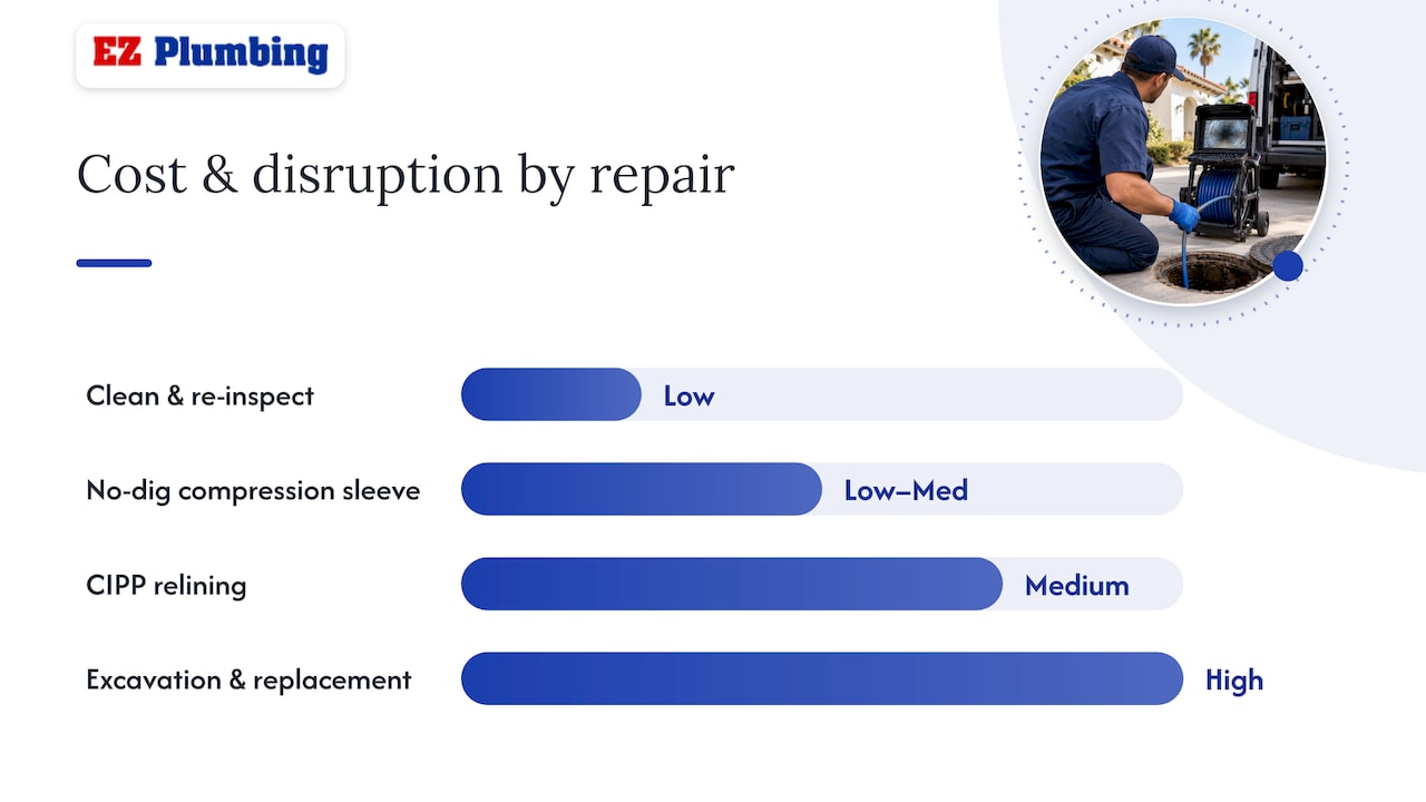 How Offset Repairs Work, From Cleaning to Excavation — overview diagram